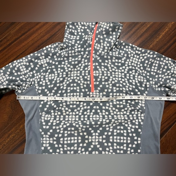 Columbia women’s medium quarter zip fleece pullover sweater, grey white - Picture 6 of 13